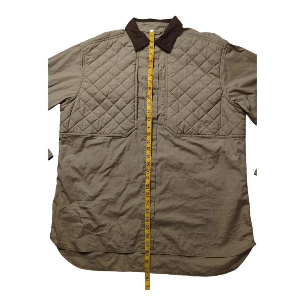 WOOLRICH Size L Men's Hunting Shooting Shirt Insulated Pads  Khaki Sportsman - Picture 5 of 13